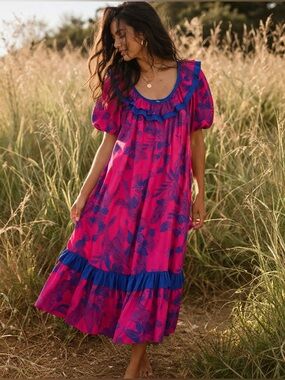 Vintage Hilo Hattie Hawaiian Mumu size 16 plus size dress extra large floral